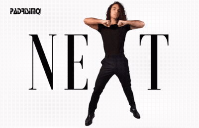 Man In Black Shirt And Pants Before Word Next GIF