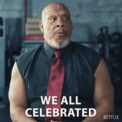 Man In Black Shirt And Red Tie Says We All Celebrated GIF