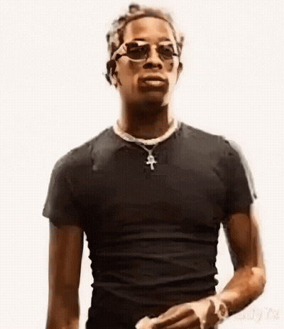 Man In Black Shirt And Sunglasses Saying Wewe GIF