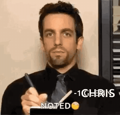 Man In Black Shirt And Tie Writing GIF