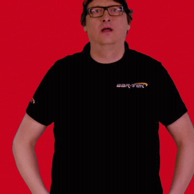 Man In Black Shirt And White Piston Cup Hat GIF