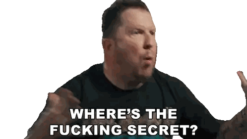 Man In Black Shirt Asking About Secret Sticker