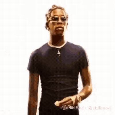 Man In Black Shirt At Carnival GIF