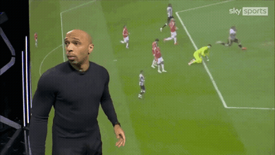 Man In Black Shirt At Sky Sports Soccer Field GIF