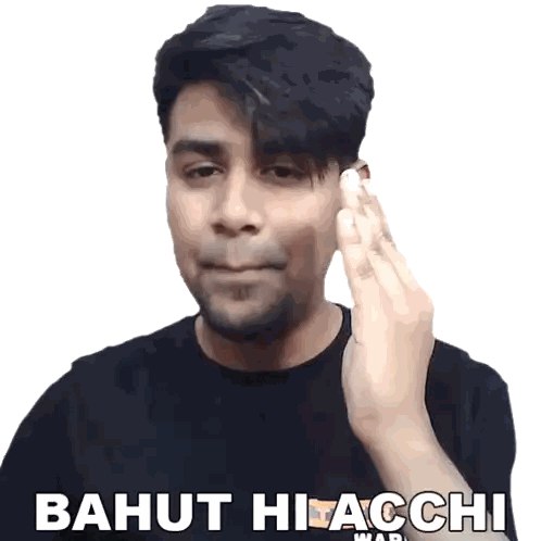 Man In Black Shirt Bahut Sticker