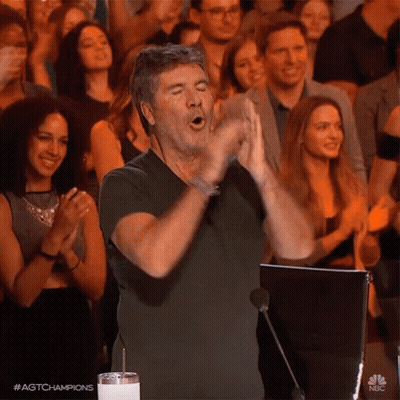 Man In Black Shirt Clapping GIF