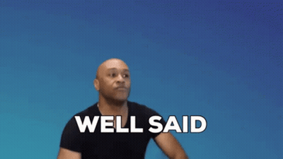 Man In Black Shirt Clapping Saying Well Said GIF
