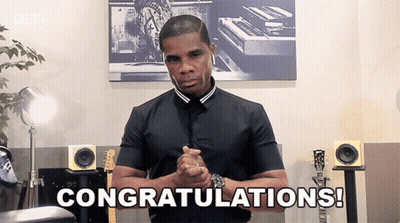 Man In Black Shirt Congratulating Someone GIF
