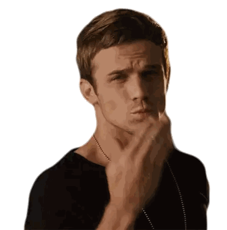 Man In Black Shirt Covering Face Sticker