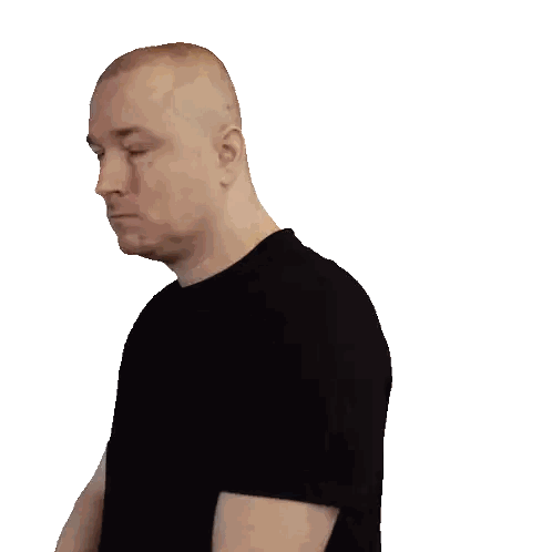 Man In Black Shirt Crossed Arms Sticker