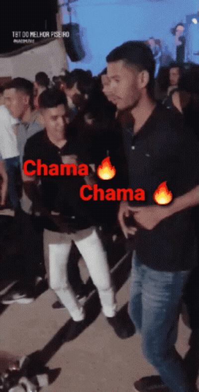 Man In Black Shirt Crowd With Chama Chama GIF