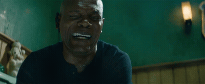 Man In Black Shirt Crying Mouth Open GIF