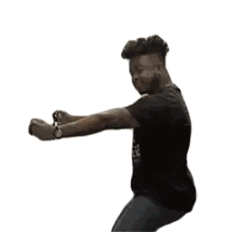 Man In Black Shirt Dancing Sticker