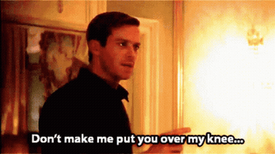 Man In Black Shirt Don't Make Me Put You Over My Knee GIF