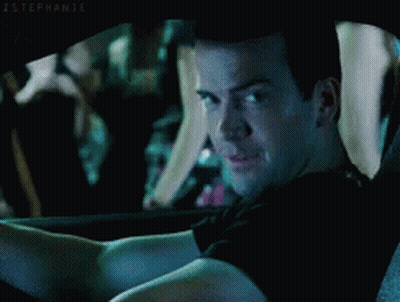 Man In Black Shirt Driving Car GIF
