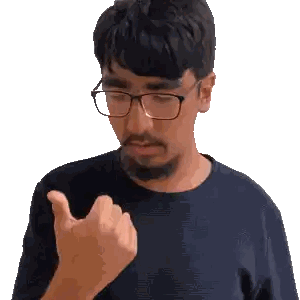Man In Black Shirt Giving Thumbs Up Sticker