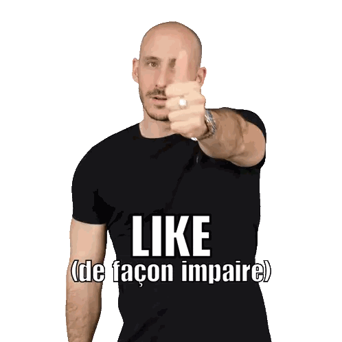 Man In Black Shirt Giving Thumbs Up Like Sticker