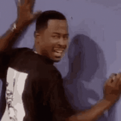 Man In Black Shirt Hands Up GIF