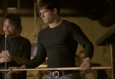 Man In Black Shirt Holding Pool Cue GIF