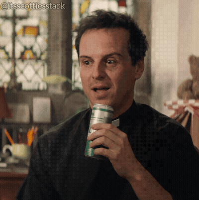 Man In Black Shirt Holding Soda Can @Itsscottlesstark GIF