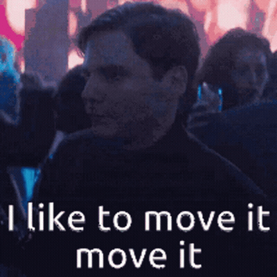 Man In Black Shirt I Like To Move It GIF