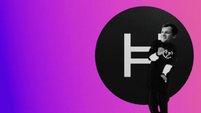 Man In Black Shirt In Front Of Circle With Letter F GIF
