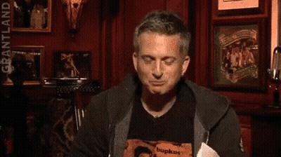 Man In Black Shirt Laughing GIF