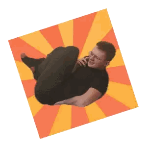 Man In Black Shirt Lying Down Sticker
