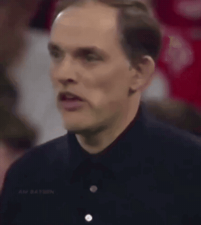 Man In Black Shirt Making Funny Face In Front Of Crowd GIF