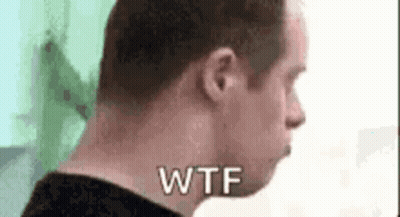 Man In Black Shirt Making Funny Face Saying WTF GIF