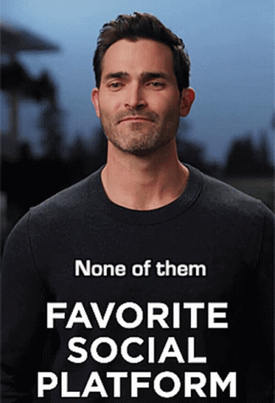 Man In Black Shirt None Of Them Favorite Social Platform GIF