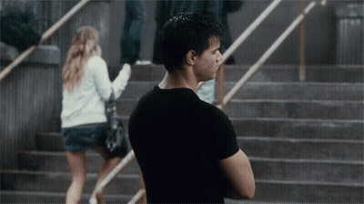 Man In Black Shirt On Steps GIF