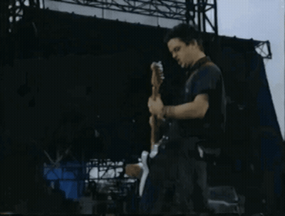 Man In Black Shirt Playing Electric Guitar GIF