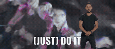 Man In Black Shirt Purple Background Just Do It GIF