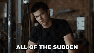 Man In Black Shirt Saying All Of The Sudden GIF