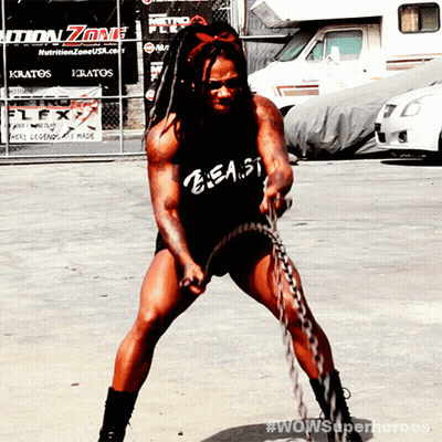 Man In Black Shirt Saying Beast Pulling Chain GIF