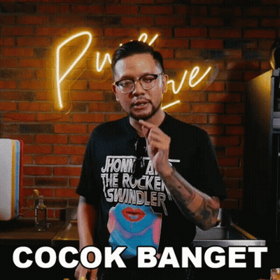 Man In Black Shirt Saying Cocok Banget GIF