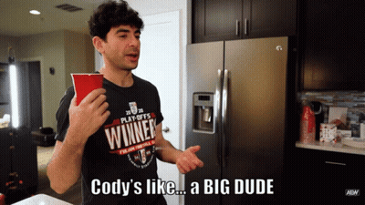 Man In Black Shirt Saying Cody Like Big Dude GIF
