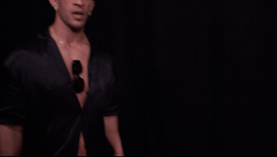 Man In Black Shirt Saying Damn GIF
