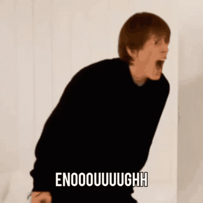 Man In Black Shirt Saying Enooouuughh GIF