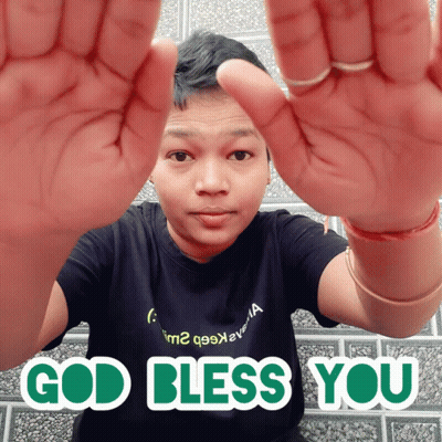 Man In Black Shirt Saying God Bless You GIF