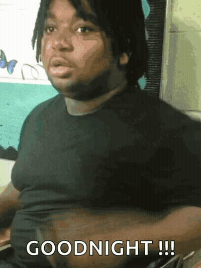 Man In Black Shirt Saying Goodnight GIF