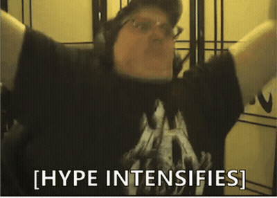 Man In Black Shirt Saying Hype Intensifies GIF