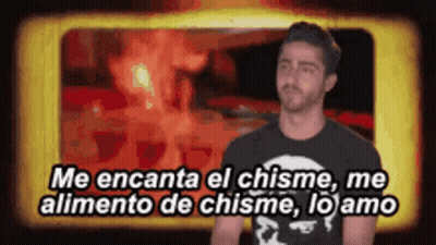 Man In Black Shirt Saying I Love Gossip GIF
