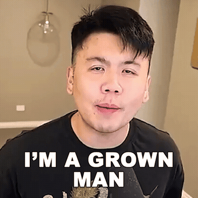 Man In Black Shirt Saying I'm A Grown Man GIF