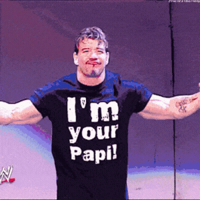 Man In Black Shirt Saying I'm Your Papi GIF