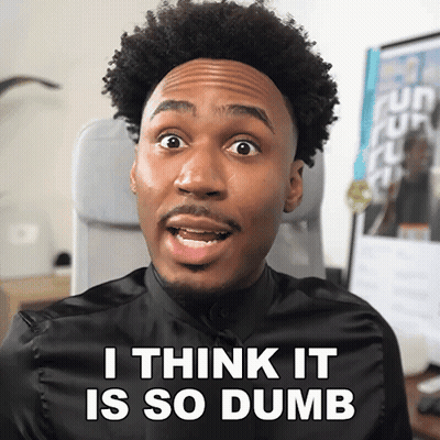 Man In Black Shirt Saying I Think It Is So Dumb GIF