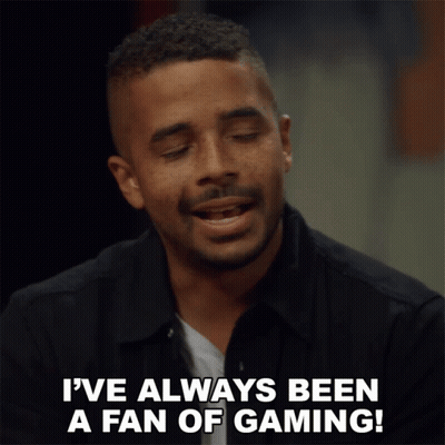 Man In Black Shirt Saying I've Always Been A Fan Of Gaming GIF