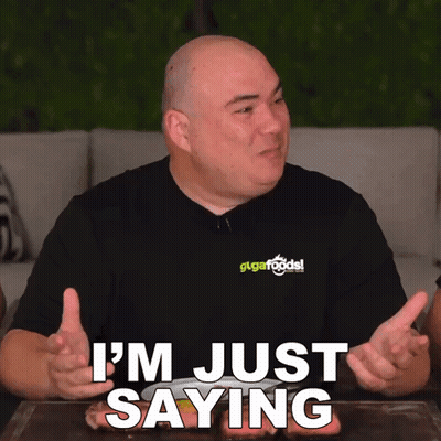 Man In Black Shirt Saying Im Just Saying GIF