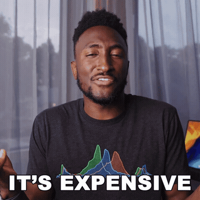 Man in Black Shirt Saying It's Expensive
